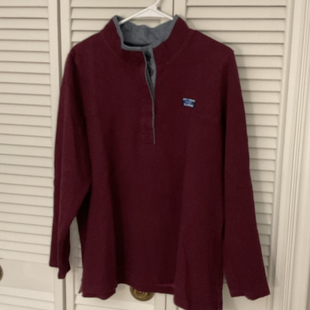 L.L. Bean Women's Burgundy Zip Up Top